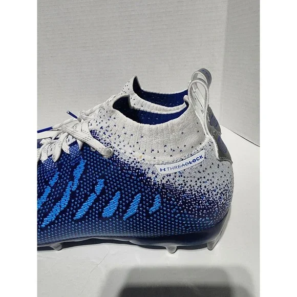 New Under Armour Spotlight Lux MC Blue Football Cleats 3022654-400 Mens Size 8.5 - Picture 3 of 9